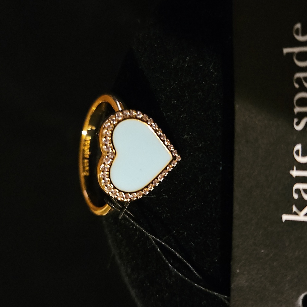 Kate Spade Heart Ring with Blue Enamel - Picture 2 of 4